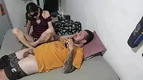 innocent stepsis head only but full cock enters dripping pussy