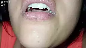 wow closeup wet latina deepthroat monster cock choking gagging cum swallow!