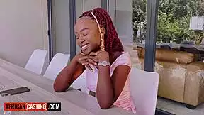 Hey, watch this big tits 18yo black model get her pussy destroyed by monster cock in casting!