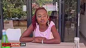 Hey, watch this big tits 18yo black model get her pussy destroyed by monster cock in casting!