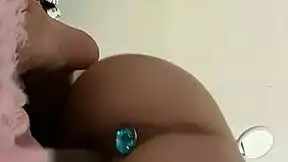 petite latina teen masturbates with double penetration toys