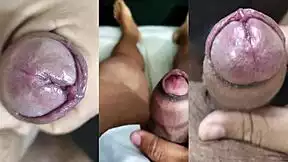 watch her squirt on tiny foreskin dick while i jerk off to her juicy tits and pussy - part 15