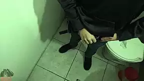 picture me on my knees in the bathroom slurping your huge cock all the way down