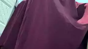 i pound neighbor's hijab wife doggystyle creampie her wet pussy