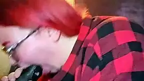 Holy shit aubrey bigbabe304 gags on fat black monster cock sloppily!