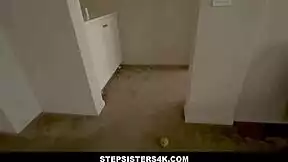 oh no i'm stuck help me stepbro fuck my tight pussy