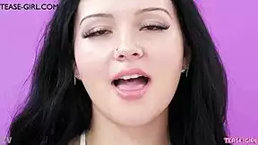 Ever seen elegant brunette tease like this?