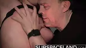 tied up teen gets bedroom bdsm mouth fucked pussy slapped blowjob cumshot 😈💦