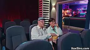 Disturbed by teen couple fucking hard in cinema?