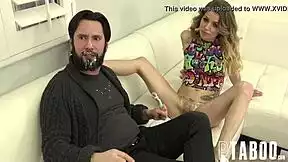 I caught stepdaughter Alana Summers riding my boyfriend's huge cock!