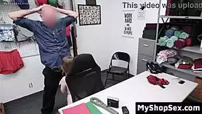 whoa shoplifting teen caught by officer gotta fuck her tight pussy to get out myshopsex