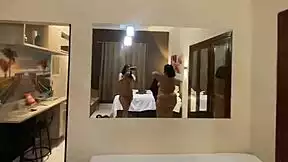 roommates flashing wet pussies and tight asses before lesbian fun