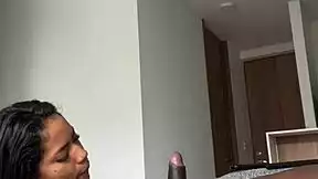 she's lovin slobberin all over her stepbro's fat cock in this amateur vid