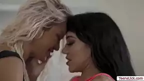 watching these super hot young big tits shaved pussy lesbians eat out in 69... damn!!