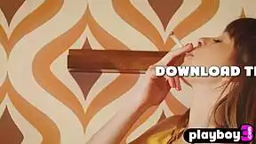 riley reid poses hot then strips teasing for playboy!