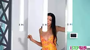 stepbro revenges cheating gf by slamming hot stepsis petite pussy with monster cock