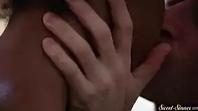 Ebony Stepdaughter Bent Over Doggystyle in Bath Tub Full Taboo Pound