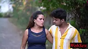 stunning indian beauty rediscovers lover's thick cock under her miniskirt outdoors