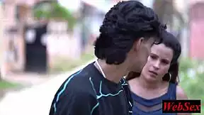 stunning indian beauty rediscovers lover's thick cock under her miniskirt outdoors