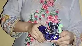 Stepsister spreads legs in bathroom flashing huge natural tits nipples hard and wet pussy closeup