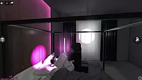 Boyfriend sleeps as plague doctor roughly assfucks sexy patient slut with creampie cure in hospital