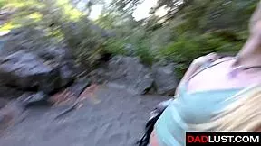 stepdaddy caught me sans bikini by lake then fucked me silly dadlust