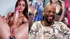 Transgender Teen Rides Dildo Cums on Face Fat Bald Pussy Leaks