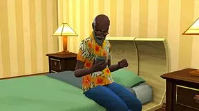 indian stepdaughter bursts in sees him naked sucks cock cheers desi daddy up