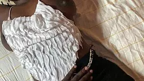 pretty african teen in a tight skirt gets her petite pussy stretched by a monster black cock quickie.