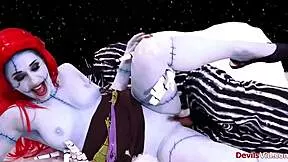 sexy redhead joanna angel deepthroats bbc in nightmare before christmas xxx parody cosplay 🎄🍆💦