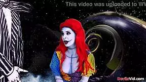 sexy redhead joanna angel deepthroats bbc in nightmare before christmas xxx parody cosplay 🎄🍆💦