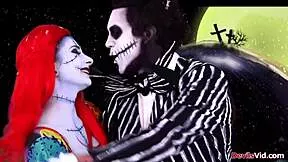 sexy redhead joanna angel deepthroats bbc in nightmare before christmas xxx parody cosplay 🎄🍆💦