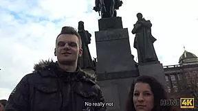 prague streets lead to hot brunette pickup fucked hard for cash