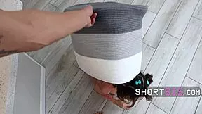 hey stepsis wanna play this squirt game? she gets so wet and flexible pov!