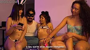 Petite Cindy Luna, How's Your First 4some Interview with Tight Pussy Stretched?