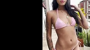 tall skinny colombian latina mia, ready for monster cock in first porn casting?