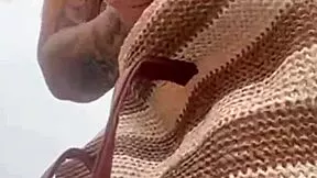 young african heads to beach in dress no panties chats dirty with guy