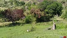 Hot invader sneaks into abandoned house for balcony kitchen public pounding frenzy