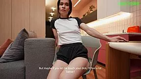 Lana spots her trainer and drops shorts for wet blowjob leading to deep anal creampie