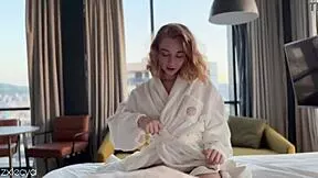 a couple shares a perfect early morning bedroom massage routine