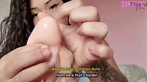 brunette latina girlfriend experiments armpit sex toys