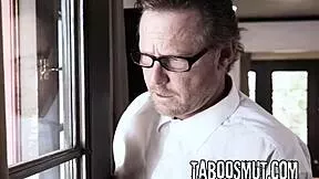 pervy therapist deepthroats then fucks naughty cheerleader bent over doggystyle