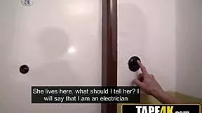 mature big tits granny tricked by plumber into monster cock fuck