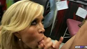 whoa those huge milf mommy tits got me staring are they real or fake?