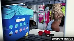 hey shoplifters kali roses and lola cheeks, wanna suck officer tony marzo's cock to settle this???