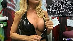 whoa those huge milf mommy tits got me staring are they real or fake?