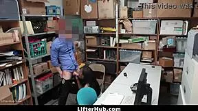 shoplifting teen caves! begs lp officer's cock to avoid jail!