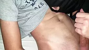 Curious wife Karina and Lucas share homemade MMF with two monster cocks sucked