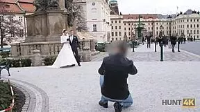 A rich man pays big to fuck hot young 18+ babe right on her wedding day