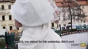 A rich man pays big to fuck hot young 18+ babe right on her wedding day